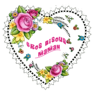 Gif animé gros bisous maman